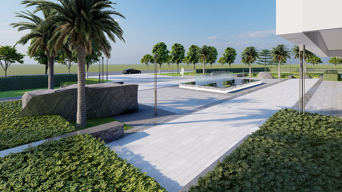 醫藥集團（tuán）南方總部項目景觀設計案例9