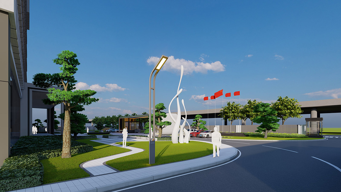 智能製造工廠（chǎng）景觀設計案例5