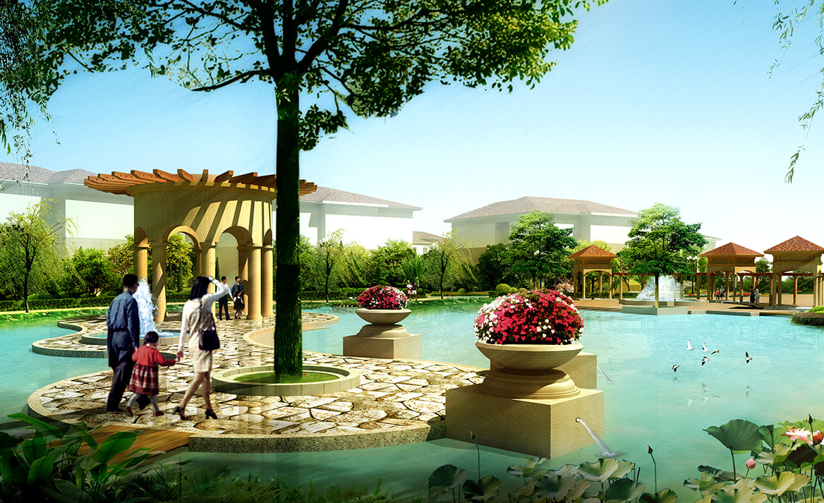 禦水（shuǐ）碧園湖邊效果圖