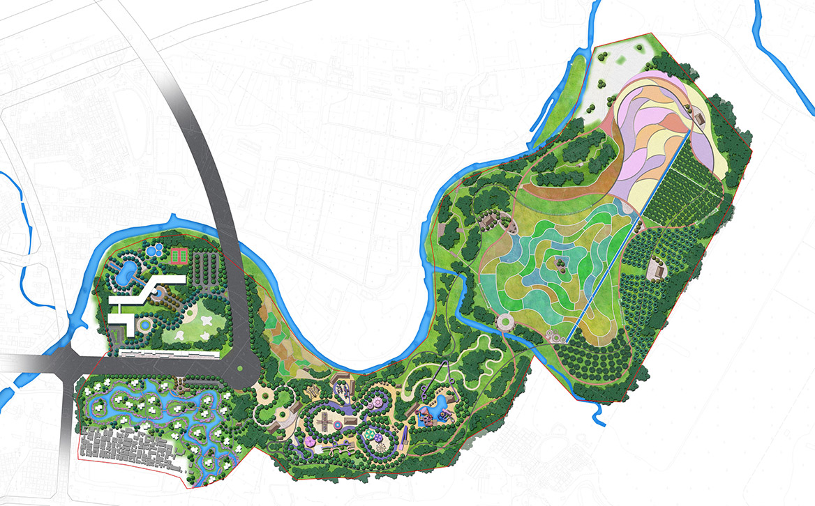 碧森（sēn）旅遊度假中心（xīn）概（gài）念規劃總平麵圖
