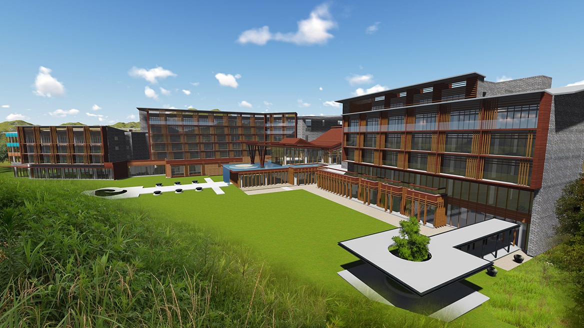 張家界懸（xuán）崖花開養生穀總體規劃設計效果圖1