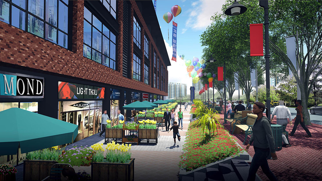 步行街景觀設計（jì）圖片