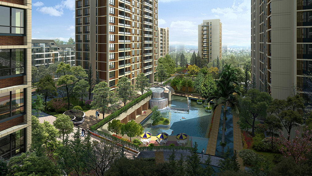 居住區景觀設計圖片