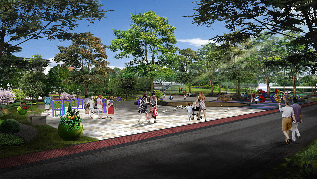 清遠（yuǎn）靜福廣場景觀設計圖片