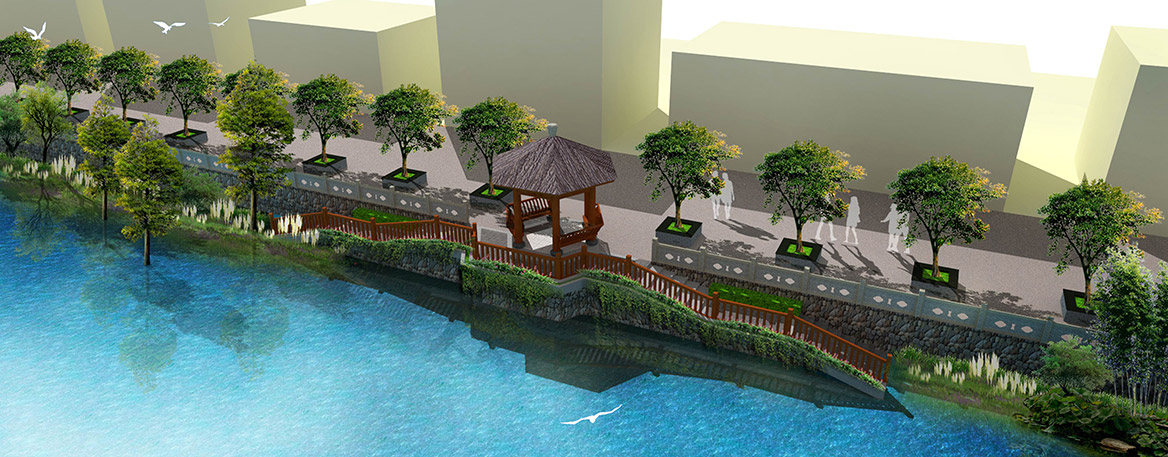 洪梅鎮梅沙村特色村莊塑造（zào）工程項目整體（tǐ）規劃十友亭效（xiào）果圖