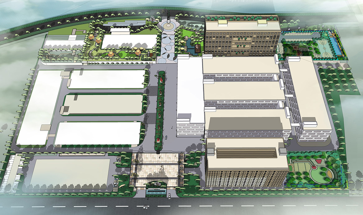 東（dōng）莞銘豐（fēng）廠景觀概念（niàn）設計鳥瞰圖一