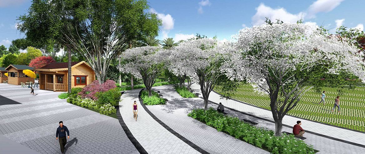 洪梅（méi）站前綠化公園景觀設計圖（tú）片4