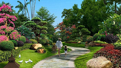 需要從不同的（de）觀賞性考慮園林景觀的植（zhí）物配置