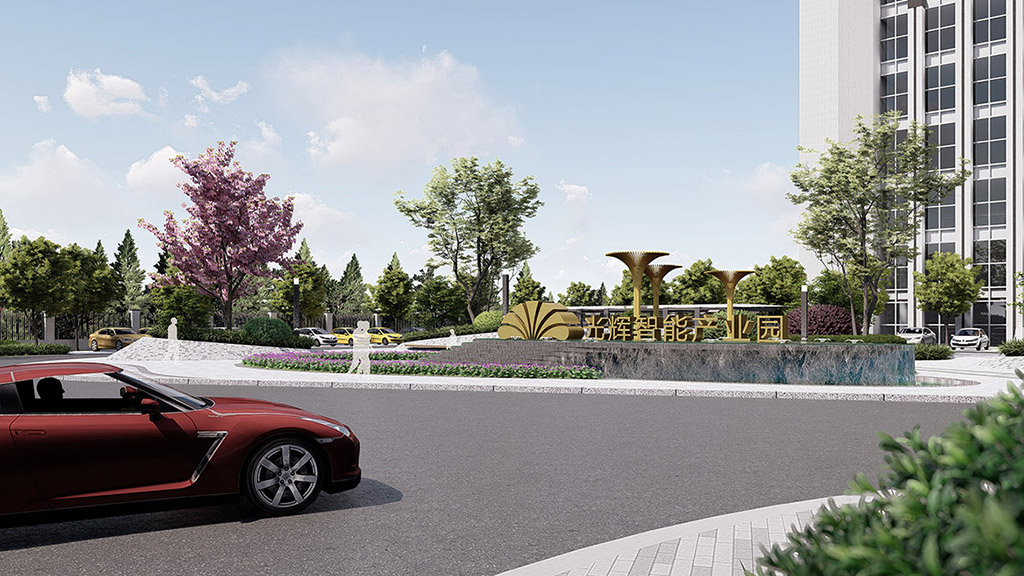 某工廠廠區園林景觀方案設計