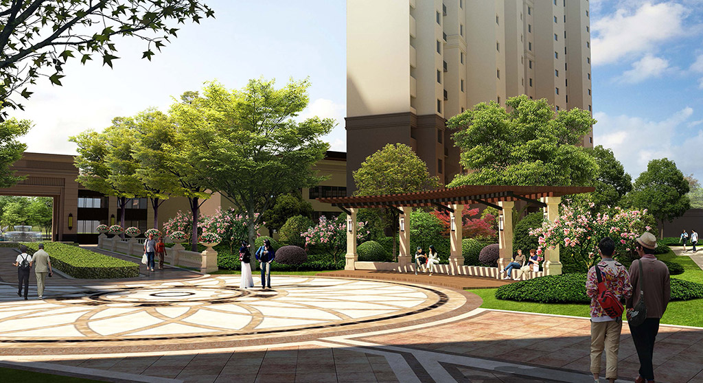 住宅園林景觀設計效果圖1