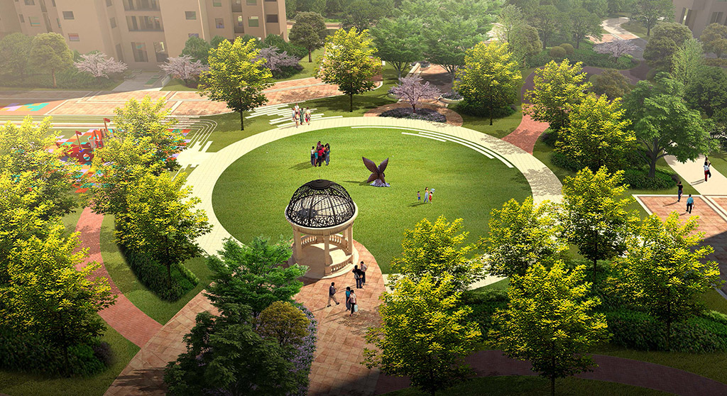 住（zhù）宅園林景觀（guān）設計效果圖2