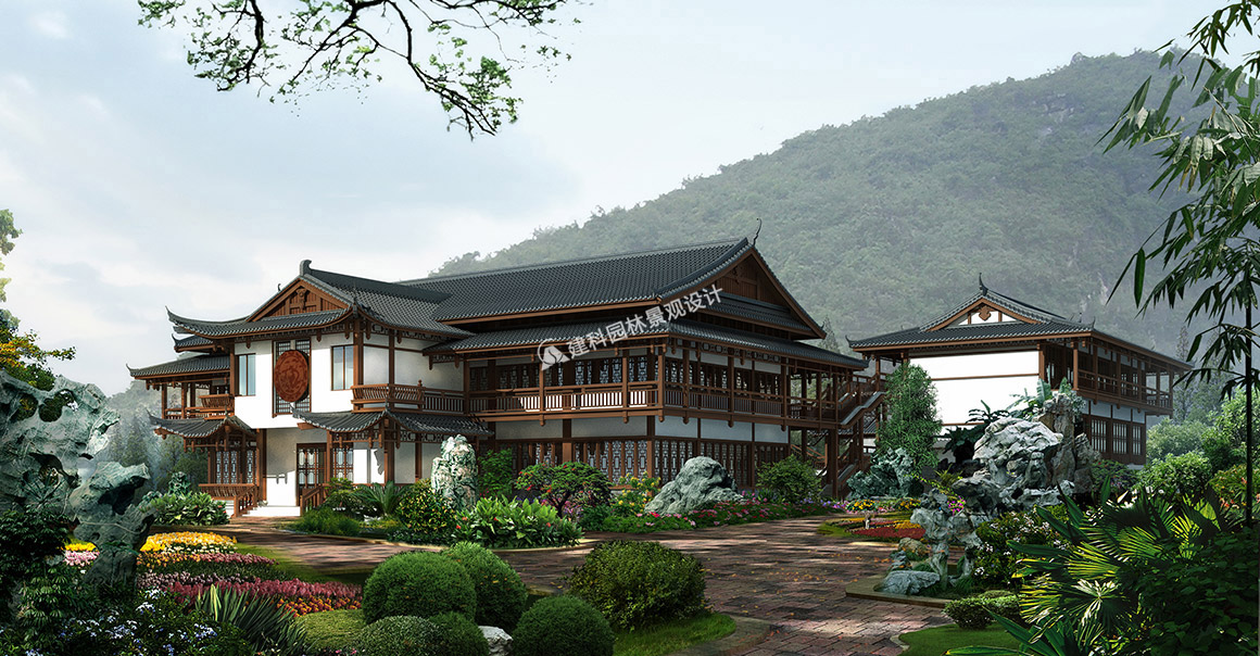 不同風格、類型的建築及其（qí）建築（zhù）不同部位的植物配置