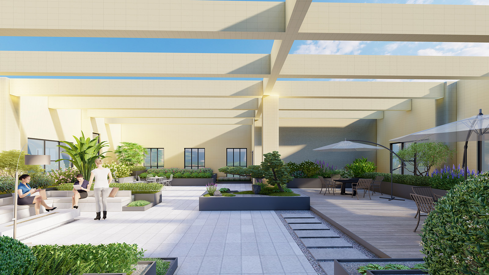 智能設備公（gōng）司園林（lín）景觀方案設計案例效果圖5