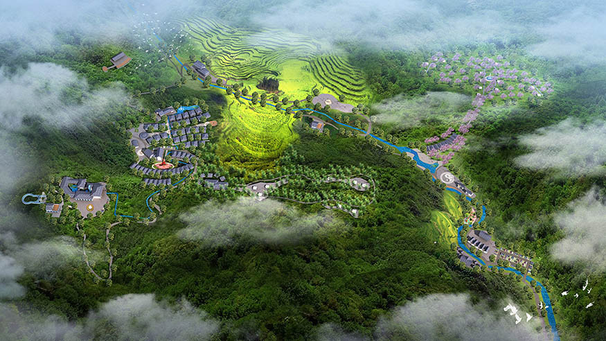 張家界懸崖花開養生穀總體規劃設計