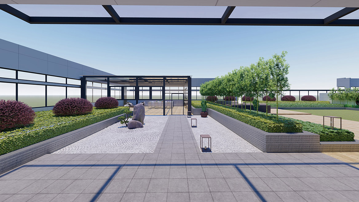 科（kē）技公司廠區景觀設計7