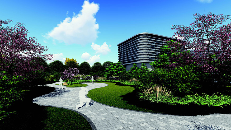 環（huán）保公司廠區園林（lín）景觀設計