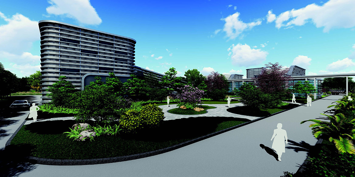 環保公司廠區園林景觀設（shè）計效果圖1