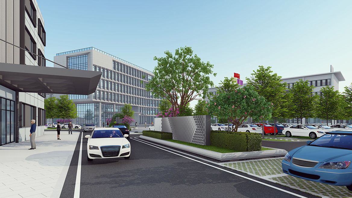 工業園區辦公生活區景觀設計案例1