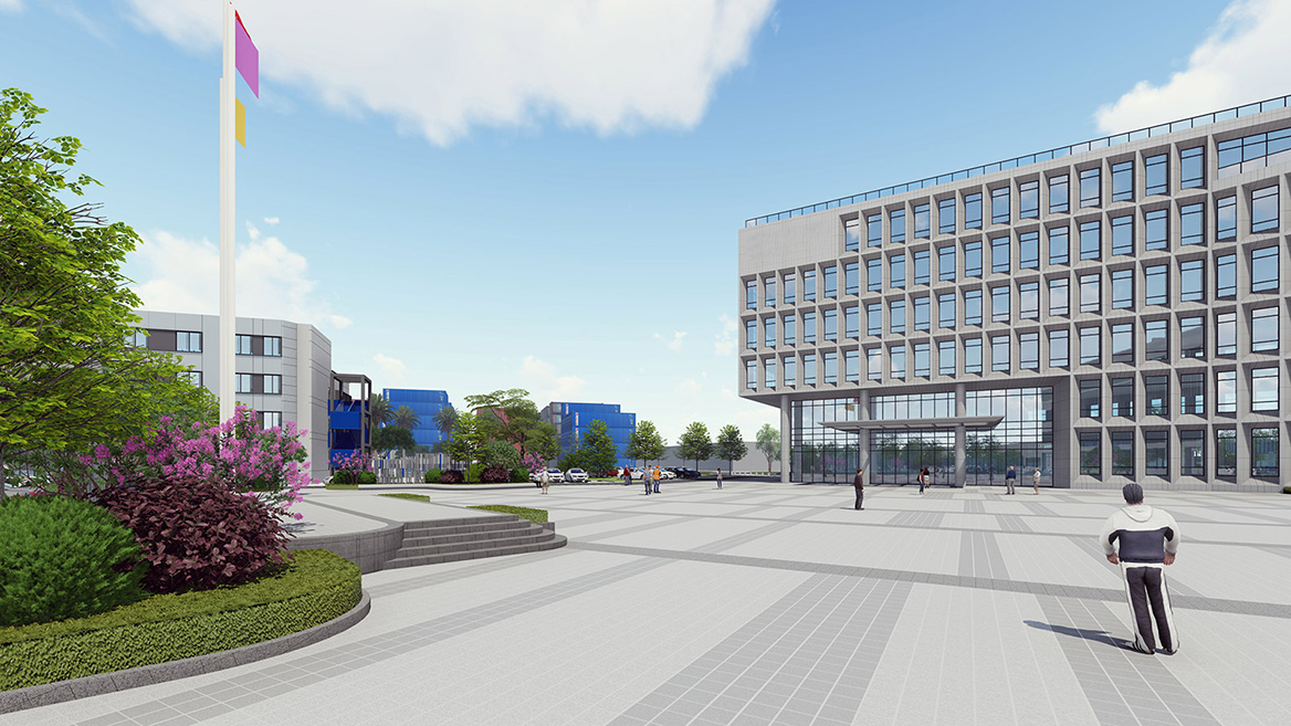 工業園區辦公生活區景觀設（shè）計案例2