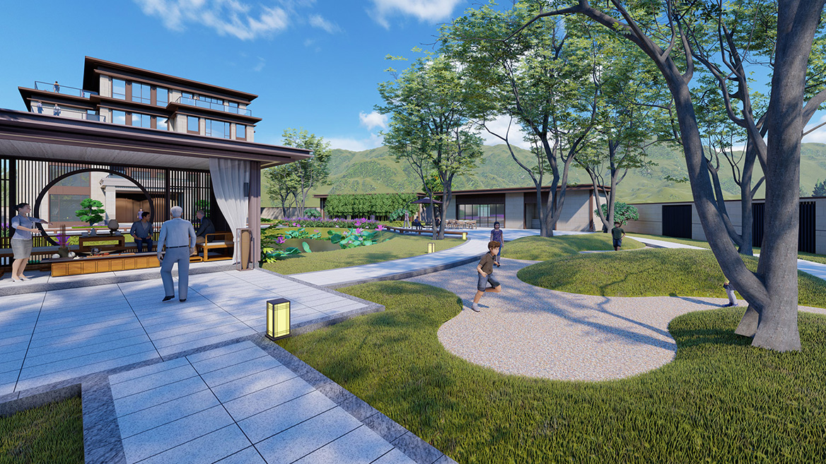 別（bié）墅區（qū）景觀設計案例3