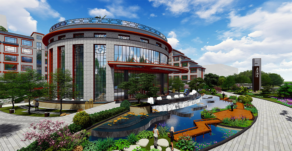 酒店（diàn）景觀設計效果圖2