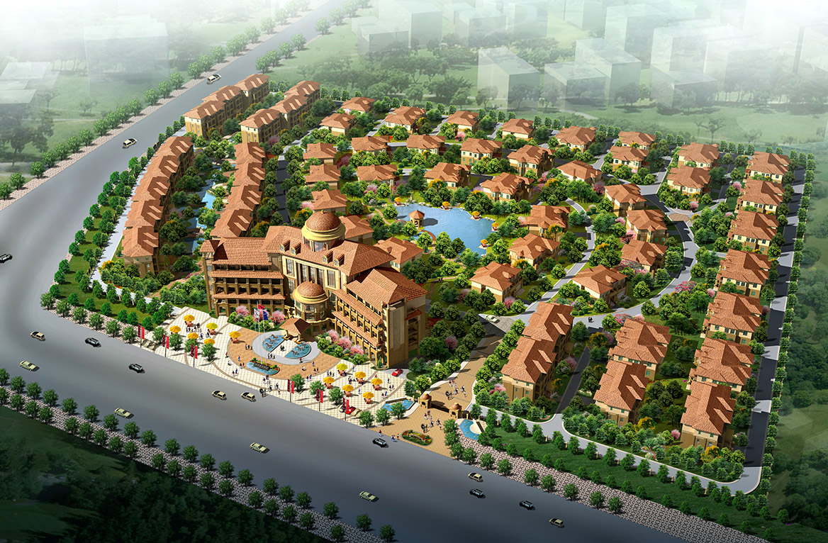 金燦禦水碧園溫泉小區景觀設計